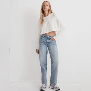 Madewell Raglan Supercropped Tee in White